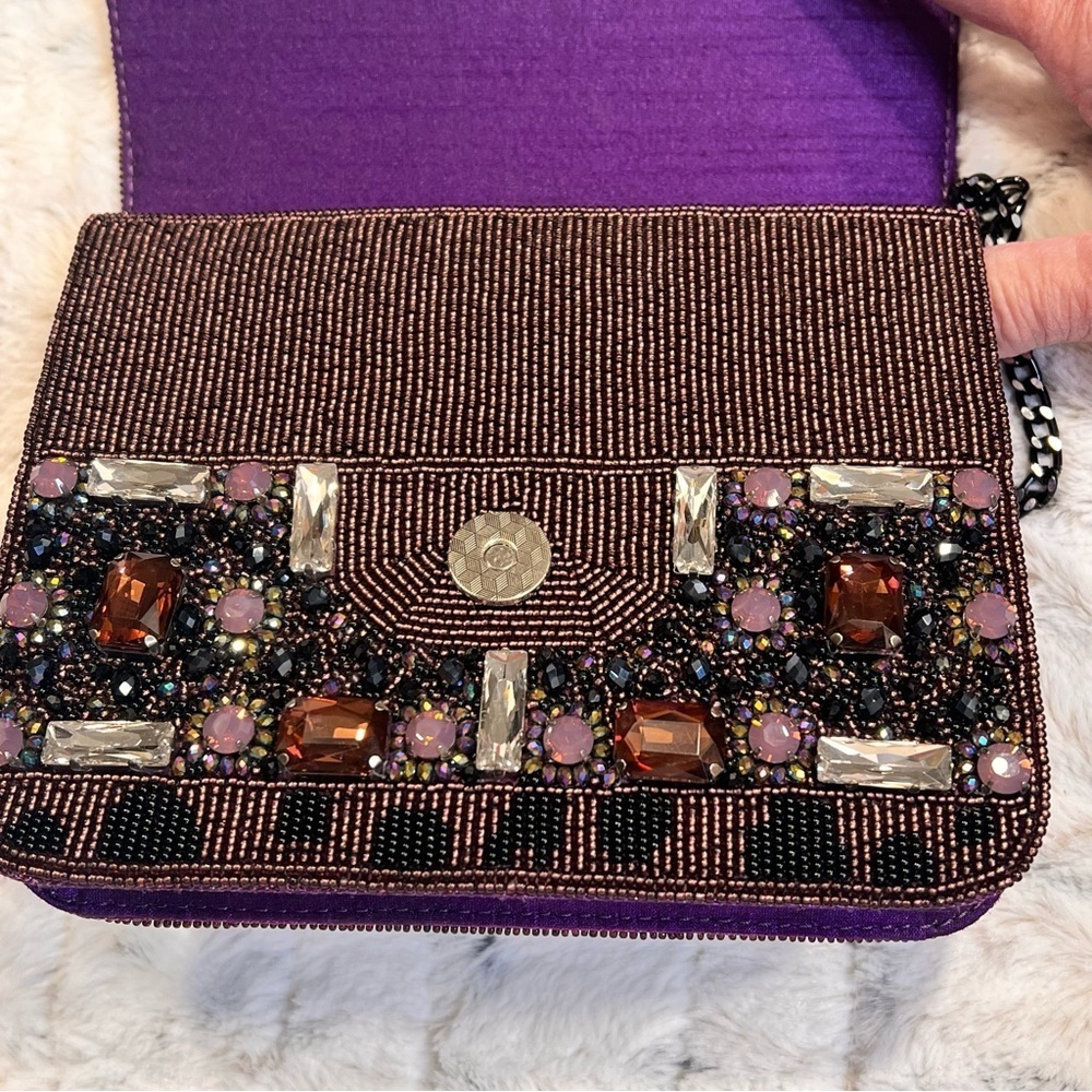 NWOT Mary Frances Embellished Beaded Crossbody Bag - Picture 8 of 10